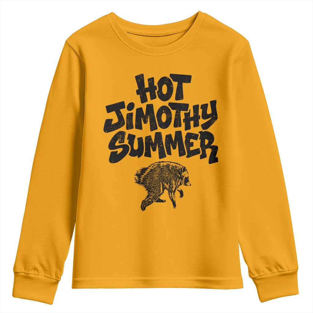 Hot Jimothy Summer Funny Viral Seattle Raccoon Graphic Youth Sweatshirt Viral Trash Panda Meme TS02 Gold Print Your Wear