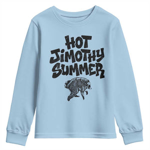Hot Jimothy Summer Funny Viral Seattle Raccoon Graphic Youth Sweatshirt Viral Trash Panda Meme TS02 Light Blue Print Your Wear