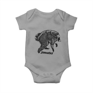 Jimothy Viral Seattle Raccoon Vintage Woodcut Style Graphic Baby Onesie Funny Trash Panda Wildlife Meme TS02 Sport Gray Print Your Wear