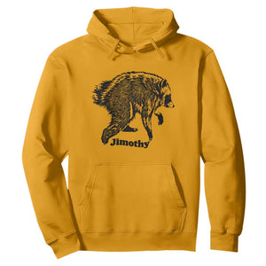 Jimothy Viral Seattle Raccoon Vintage Woodcut Style Graphic Hoodie Funny Trash Panda Wildlife Meme TS02 Gold Print Your Wear