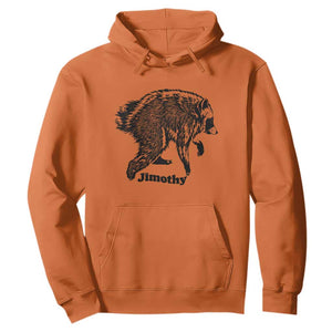 Jimothy Viral Seattle Raccoon Vintage Woodcut Style Graphic Hoodie Funny Trash Panda Wildlife Meme TS02 Orange Print Your Wear