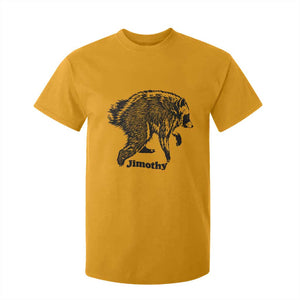 Jimothy Viral Seattle Raccoon Vintage Woodcut Style Graphic T Shirt For Kid Funny Trash Panda Wildlife Meme TS02 Gold Print Your Wear