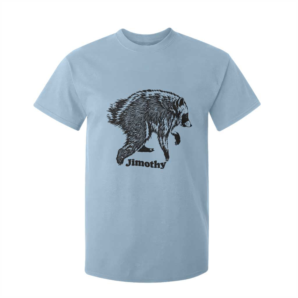 Jimothy Viral Seattle Raccoon Vintage Woodcut Style Graphic T Shirt For Kid Funny Trash Panda Wildlife Meme TS02 Light Blue Print Your Wear