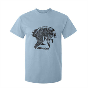 Jimothy Viral Seattle Raccoon Vintage Woodcut Style Graphic T Shirt For Kid Funny Trash Panda Wildlife Meme TS02 Light Blue Print Your Wear