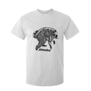Jimothy Viral Seattle Raccoon Vintage Woodcut Style Graphic T Shirt For Kid Funny Trash Panda Wildlife Meme TS02 White Print Your Wear