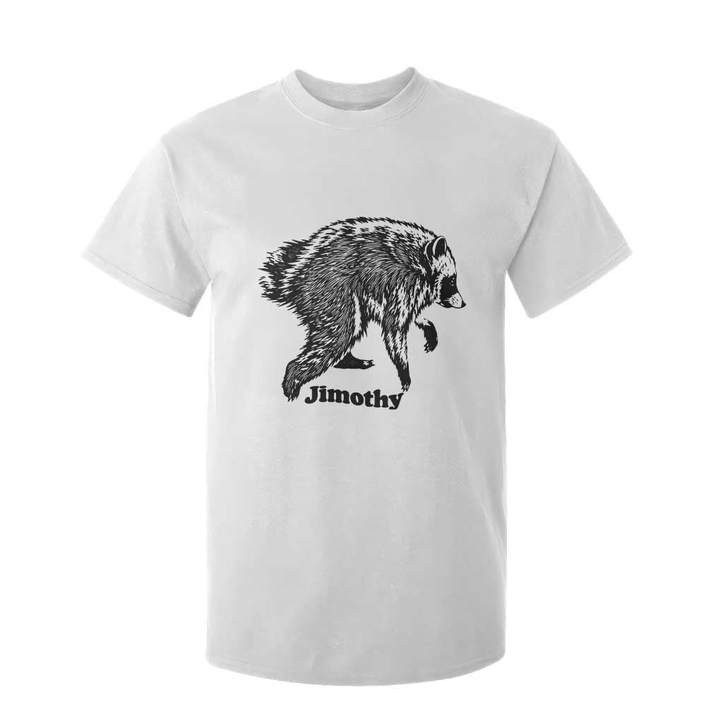 Jimothy Viral Seattle Raccoon Vintage Woodcut Style Graphic T Shirt For Kid Funny Trash Panda Wildlife Meme TS02 White Print Your Wear