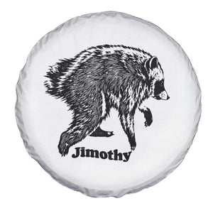Jimothy Viral Seattle Raccoon Vintage Woodcut Style Graphic Spare Tire Cover Funny Trash Panda Wildlife Meme