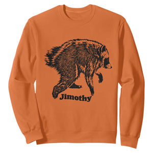 Jimothy Viral Seattle Raccoon Vintage Woodcut Style Graphic Sweatshirt Funny Trash Panda Wildlife Meme TS02 Orange Print Your Wear