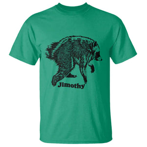 Jimothy Viral Seattle Raccoon Vintage Woodcut Style Graphic T Shirt Funny Trash Panda Wildlife Meme TS02 Irish Green Print Your Wear