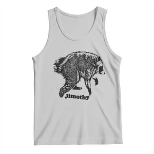 Jimothy Viral Seattle Raccoon Vintage Woodcut Style Graphic Tank Top Funny Trash Panda Wildlife Meme