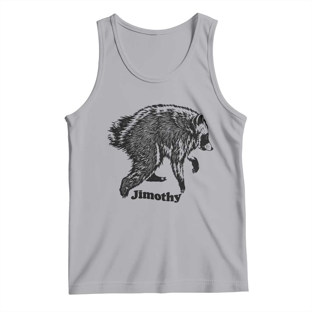 Jimothy Viral Seattle Raccoon Vintage Woodcut Style Graphic Tank Top Funny Trash Panda Wildlife Meme