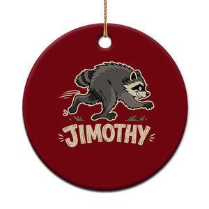 Funny Running Jimothy the Raccoon Ceramic Ornament Viral Seattle Trash Panda Meme TS02 1pc Red Print Your Wear