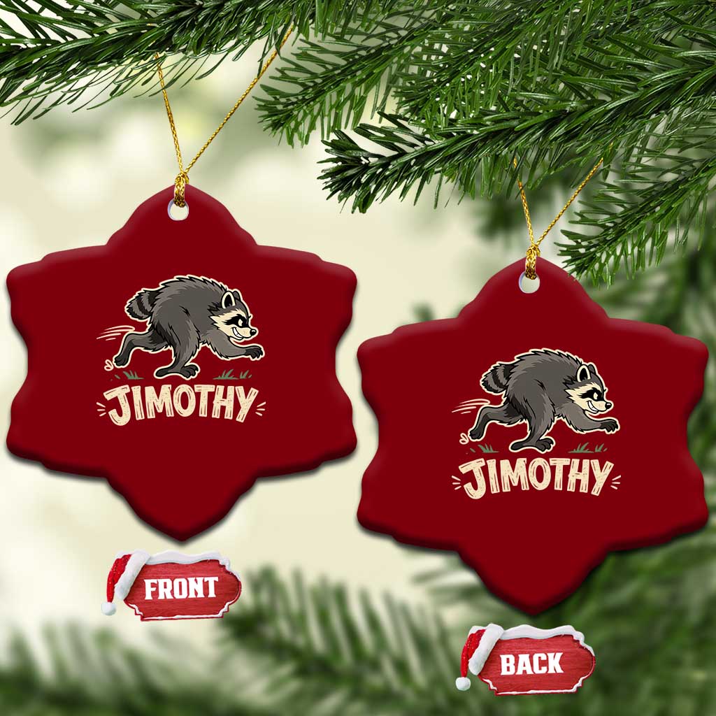 Funny Running Jimothy the Raccoon Ceramic Ornament Viral Seattle Trash Panda Meme TS02 Print Your Wear