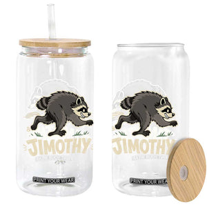 Funny Running Jimothy the Raccoon Glass Can Viral Seattle Trash Panda Meme TS02 Print Your Wear