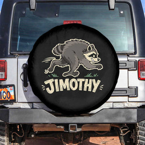 Funny Running Jimothy the Raccoon Spare Tire Cover Viral Seattle Trash Panda Meme TS02 No hole Black Print Your Wear