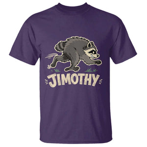 Funny Running Jimothy the Raccoon T Shirt Viral Seattle Trash Panda Meme TS02 Purple Print Your Wear
