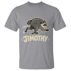 Funny Running Jimothy the Raccoon T Shirt Viral Seattle Trash Panda Meme TS02 Sport Gray Print Your Wear