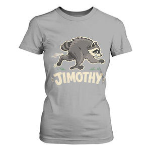 Funny Running Jimothy the Raccoon T Shirt For Women Viral Seattle Trash Panda Meme TS02 Sport Gray Print Your Wear