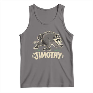 Funny Running Jimothy the Raccoon Tank Top Viral Seattle Trash Panda Meme TS02 Deep Heather Print Your Wear
