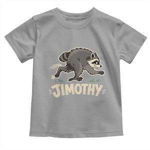 Funny Running Jimothy the Raccoon Toddler T Shirt Viral Seattle Trash Panda Meme TS02 Sport Gray Print Your Wear