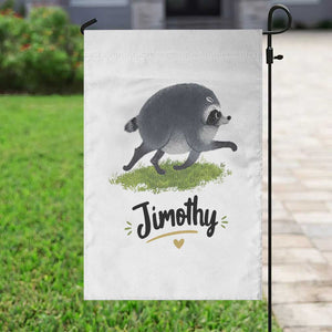 Cute Running Jimothy the Raccoon Garden Flag Viral Seattle Trash Panda Meme TS02 Print Your Wear