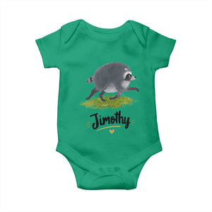 Cute Running Jimothy the Raccoon Baby Onesie Viral Seattle Trash Panda Meme TS02 Irish Green Print Your Wear