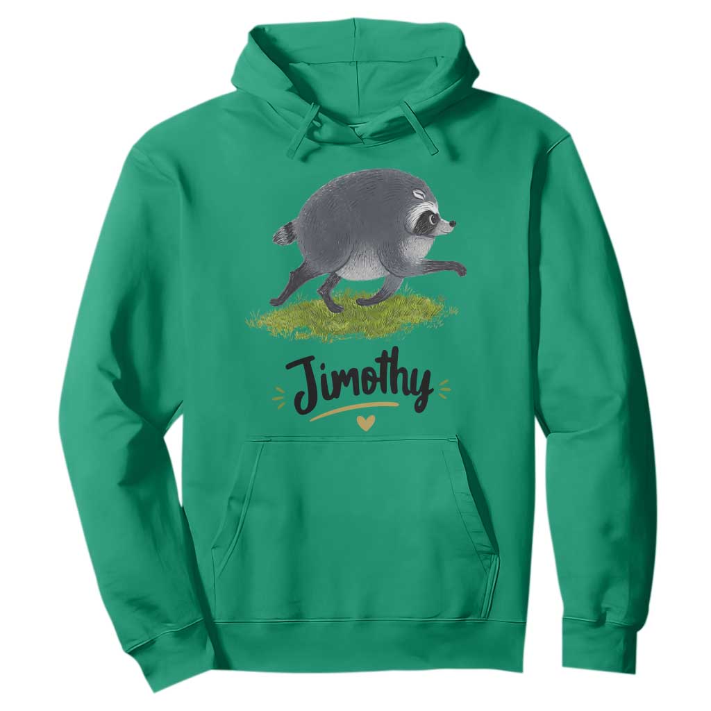 Cute Running Jimothy the Raccoon Hoodie Viral Seattle Trash Panda Meme TS02 Irish Green Print Your Wear