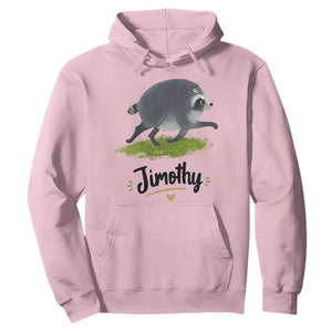 Cute Running Jimothy the Raccoon Hoodie Viral Seattle Trash Panda Meme TS02 Light Pink Print Your Wear
