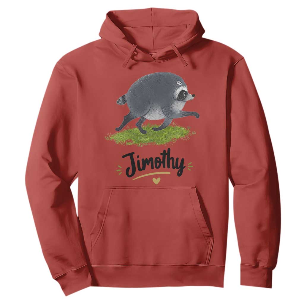 Cute Running Jimothy the Raccoon Hoodie Viral Seattle Trash Panda Meme TS02 Red Print Your Wear