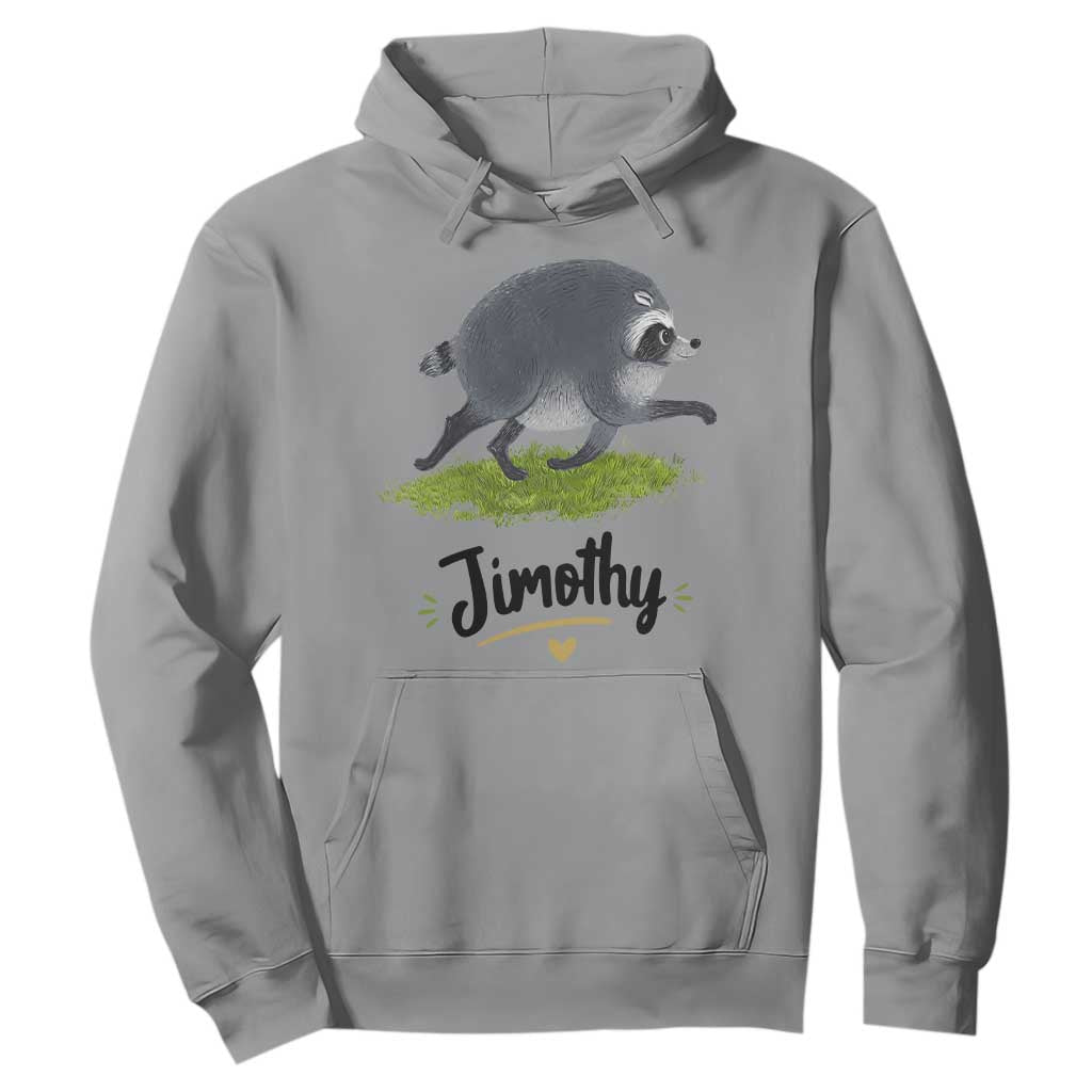 Cute Running Jimothy the Raccoon Hoodie Viral Seattle Trash Panda Meme TS02 Sport Gray Print Your Wear