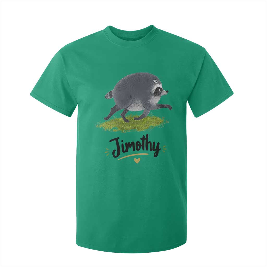 Cute Running Jimothy the Raccoon T Shirt For Kid Viral Seattle Trash Panda Meme TS02 Irish Green Print Your Wear