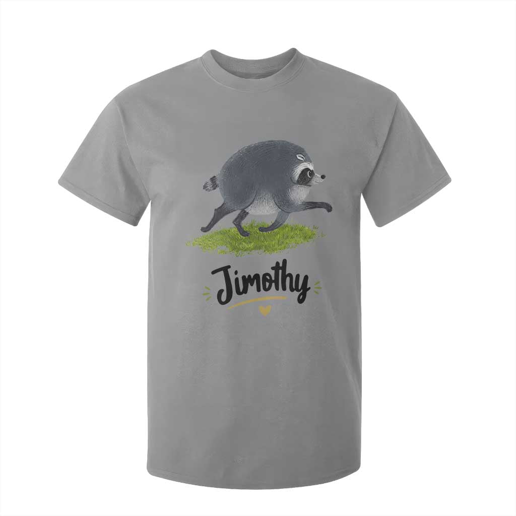 Cute Running Jimothy the Raccoon T Shirt For Kid Viral Seattle Trash Panda Meme TS02 Sport Gray Print Your Wear