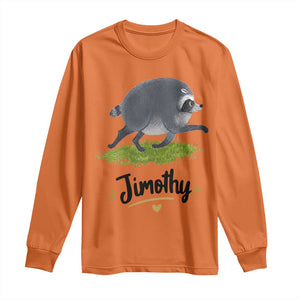 Cute Running Jimothy the Raccoon Long Sleeve Shirt Viral Seattle Trash Panda Meme TS02 Orange Print Your Wear