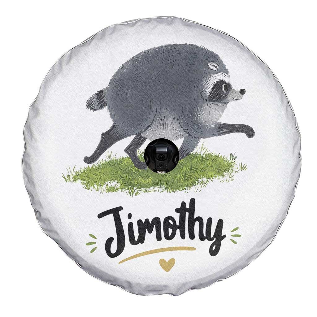 Cute Running Jimothy the Raccoon Spare Tire Cover Viral Seattle Trash Panda Meme TS02 Print Your Wear