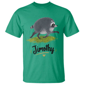 Cute Running Jimothy the Raccoon T Shirt Viral Seattle Trash Panda Meme TS02 Irish Green Print Your Wear