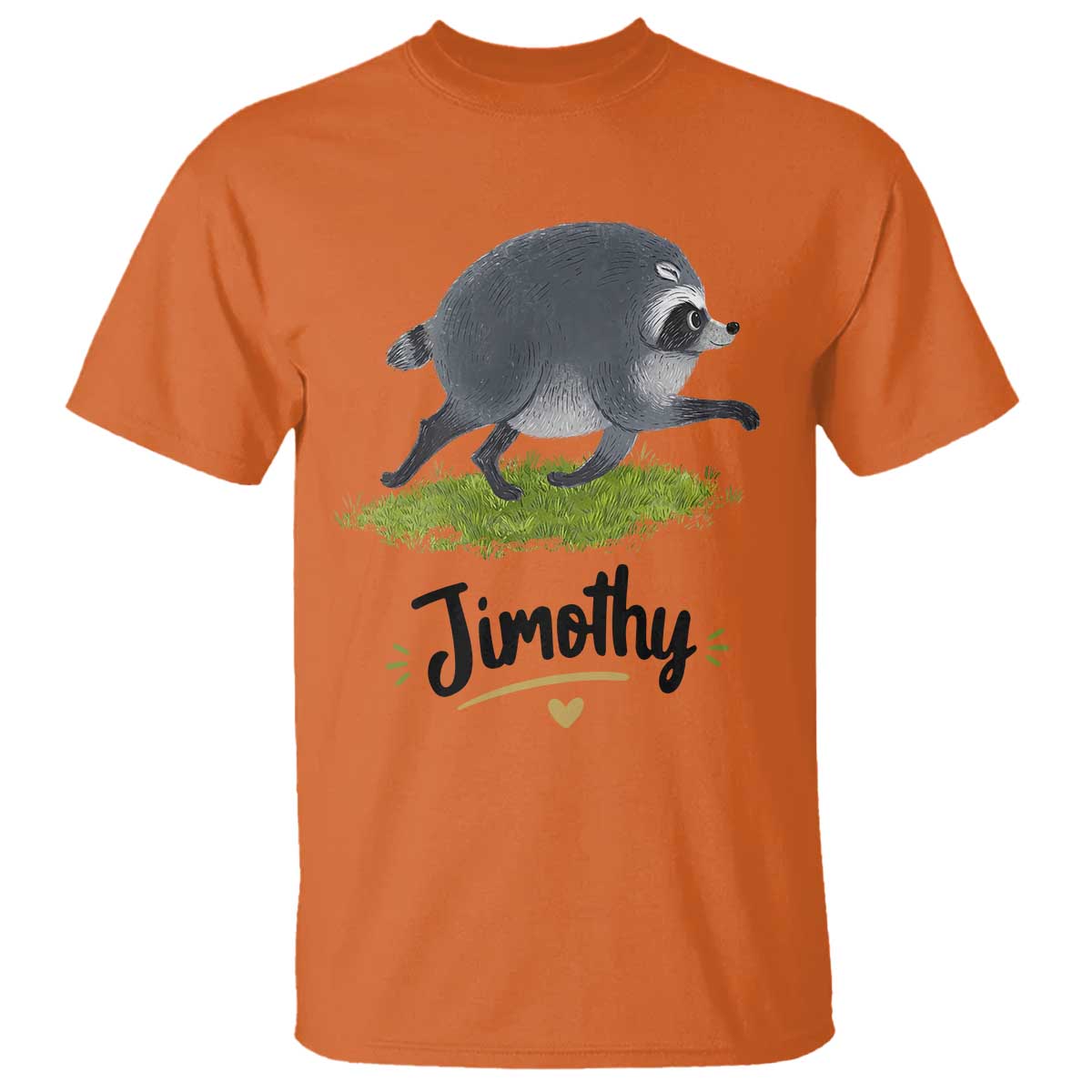Cute Running Jimothy the Raccoon T Shirt Viral Seattle Trash Panda Meme TS02 Orange Print Your Wear