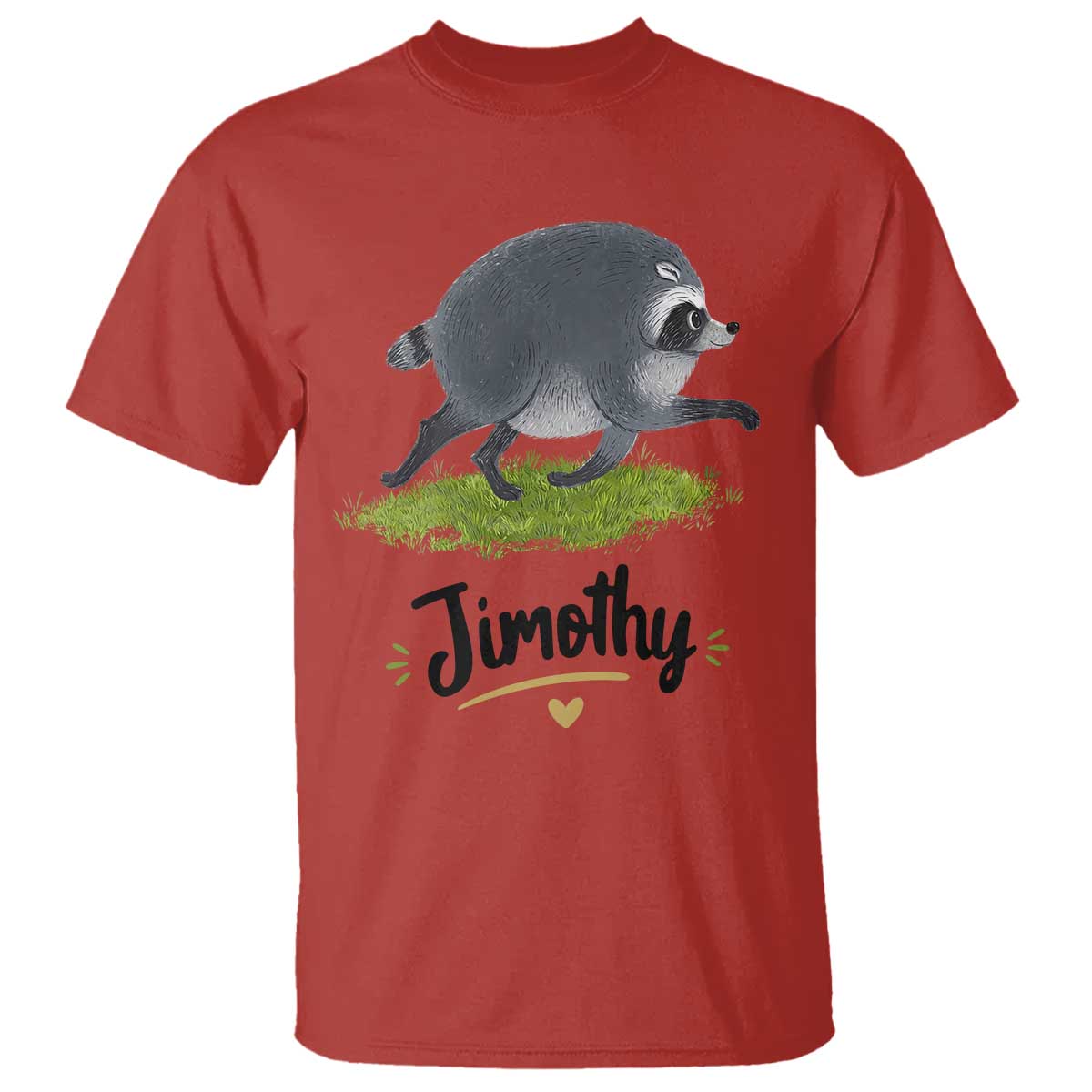 Cute Running Jimothy the Raccoon T Shirt Viral Seattle Trash Panda Meme TS02 Red Print Your Wear