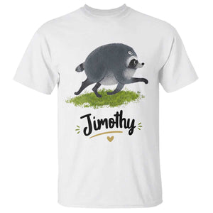 Cute Running Jimothy the Raccoon T Shirt Viral Seattle Trash Panda Meme TS02 White Print Your Wear