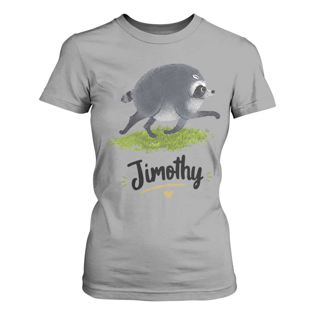 Cute Running Jimothy the Raccoon T Shirt For Women Viral Seattle Trash Panda Meme TS02 Sport Gray Print Your Wear