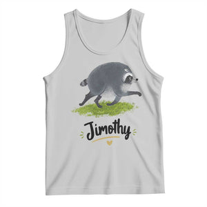 Cute Running Jimothy the Raccoon Tank Top Viral Seattle Trash Panda Meme TS02 Ash Print Your Wear