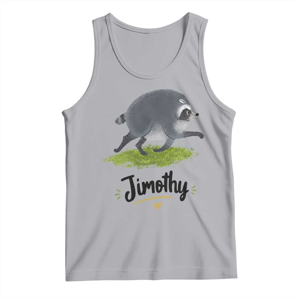 Cute Running Jimothy the Raccoon Tank Top Viral Seattle Trash Panda Meme TS02 Athletic Heather Print Your Wear