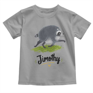 Cute Running Jimothy the Raccoon Toddler T Shirt Viral Seattle Trash Panda Meme TS02 Sport Gray Print Your Wear