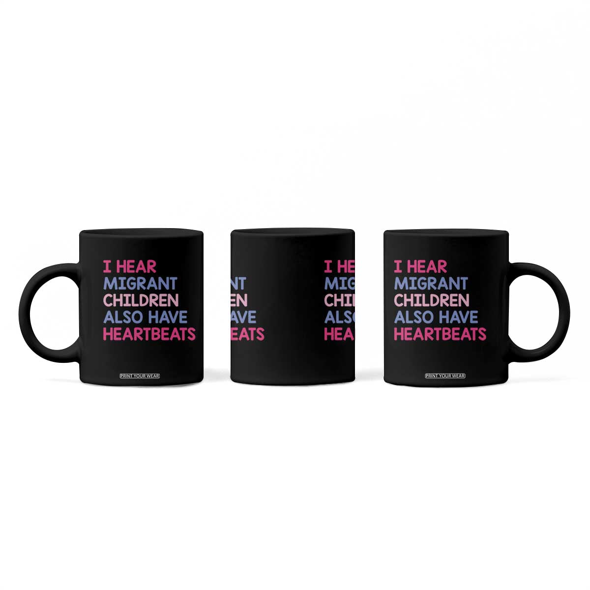 I Hear Migrant Children Also Have Heartbeats Coffee Mug Sarcastic Human Rights Activism