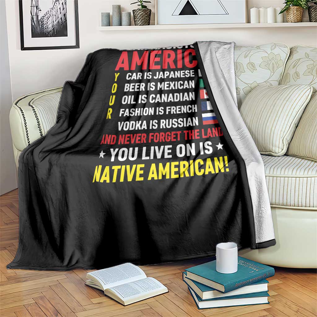 Dear Racists In America Land You Live On Is Native American Throw Blanket Anti Racism Social Justice
