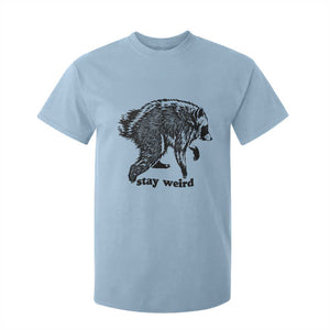 Stay Weird Jimothy the Raccoon Vintage Woodcut Style Graphic T Shirt For Kid Funny Seattle Trash Panda Meme