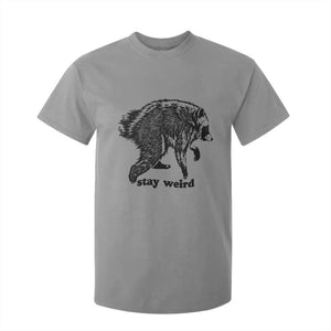 Stay Weird Jimothy the Raccoon Vintage Woodcut Style Graphic T Shirt For Kid Funny Seattle Trash Panda Meme