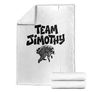 Vintage Team Jimothy the Raccoon Fan Club Throw Blanket Viral Seattle Trash Panda Lover Supporter