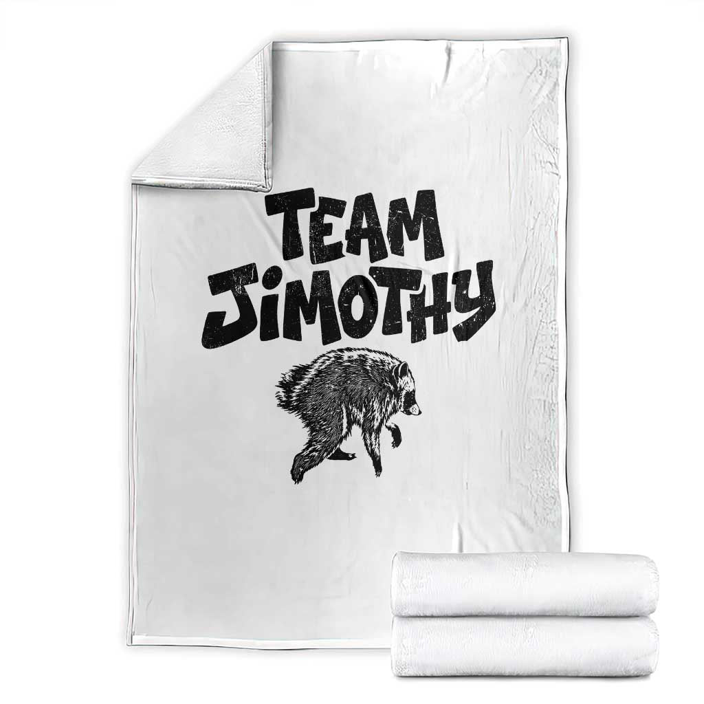 Vintage Team Jimothy the Raccoon Fan Club Throw Blanket Viral Seattle Trash Panda Lover Supporter TS02 White Print Your Wear