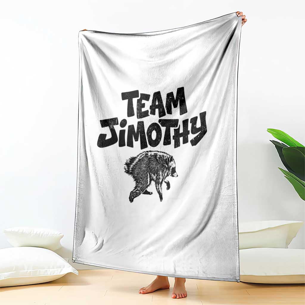 Vintage Team Jimothy the Raccoon Fan Club Throw Blanket Viral Seattle Trash Panda Lover Supporter