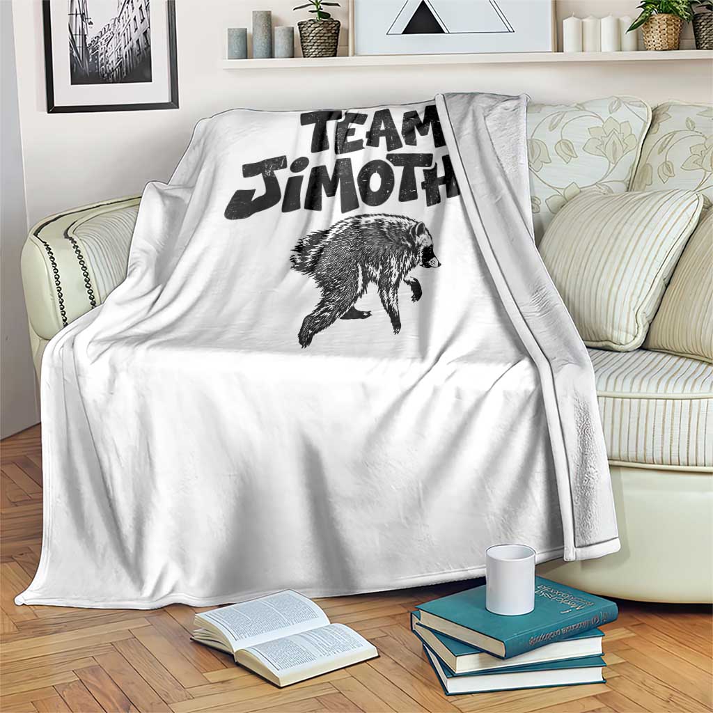 Vintage Team Jimothy the Raccoon Fan Club Throw Blanket Viral Seattle Trash Panda Lover Supporter